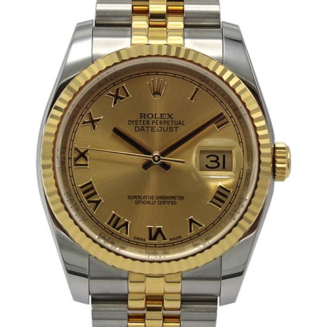 rolex 116233 champagne roman dial|rolex oyster steel dial.